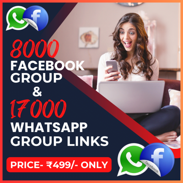 8000 Facebook Groups Links + 17000 WhatsApp Group Links Bundle
