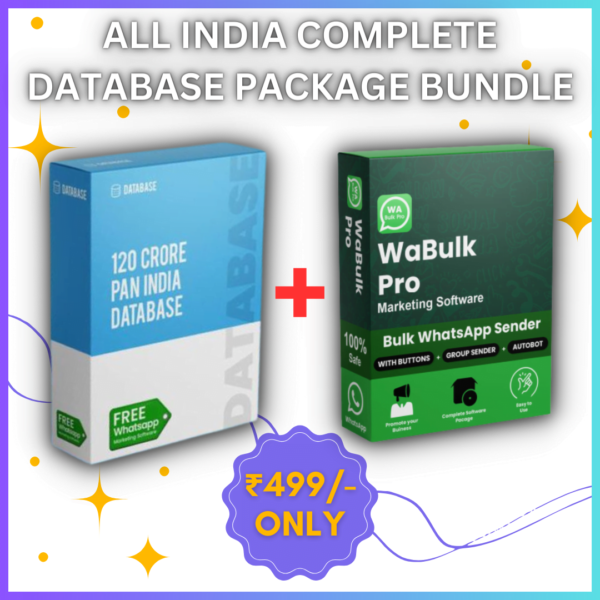 All India Complete Database Package + WhatsApp Bulk Sender Software Bundle
