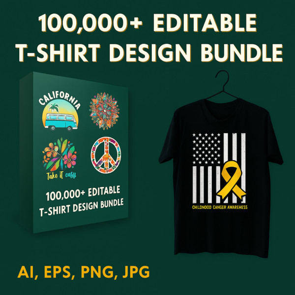 Editable T-Shirt Designs Bundle