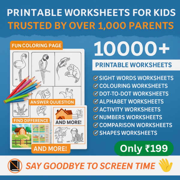 Printable Worksheet Bundle for Kids